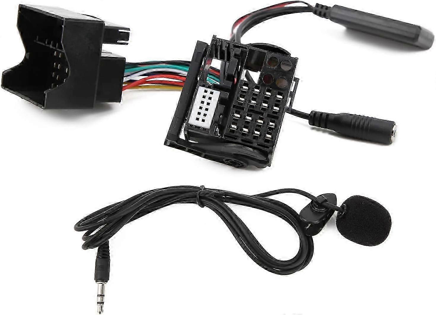 Bluetooth Aux Adapter for Car, Audio Player Cables with Microphone, 150cm Auxiliary Audio Wire for RNS 510/RCD 300