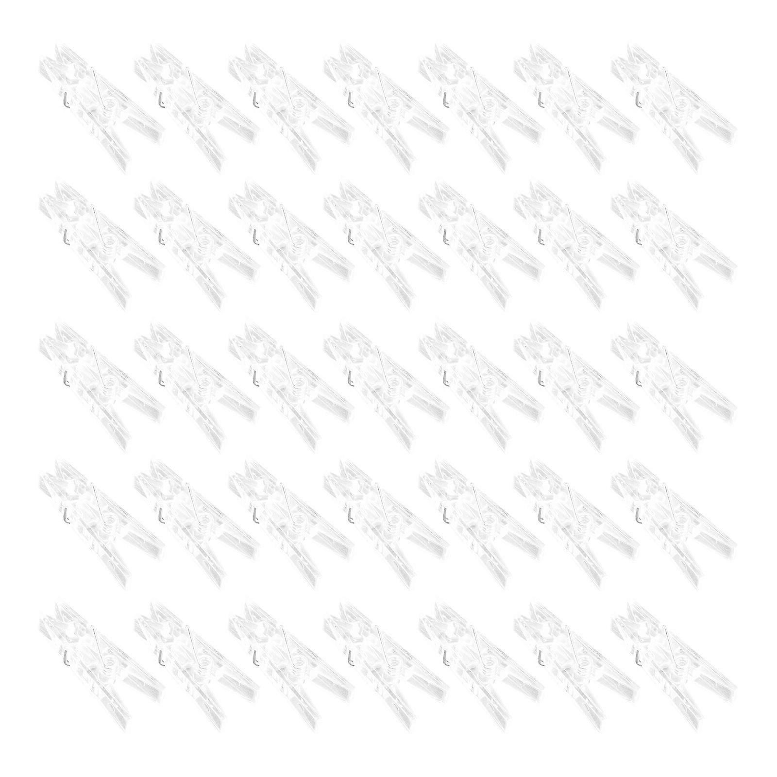 100pcs Plastic Lamp String Clamp Decorative Photo Clip Transparent Note Clip