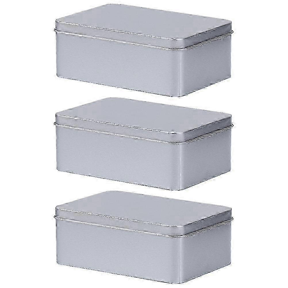 3pcs Tin Box With Lid Tinplate Storage Box Multipurpose Wedding Candy Tin