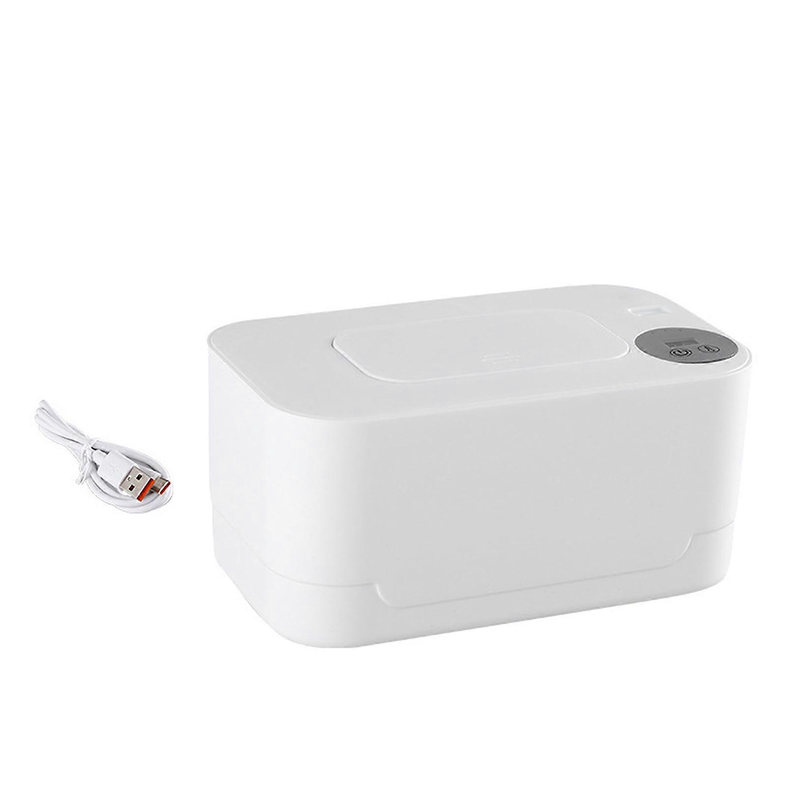 Φορητά μωρομάντηλα Θερμαντήρας LED Οθόνη Νήπια Υγρά μαντηλάκια Θερμαντήρας Μεγάλης χωρητικότητας 80-draw Υγροί ιστοί Κουτί θέρμανσης Λευκό