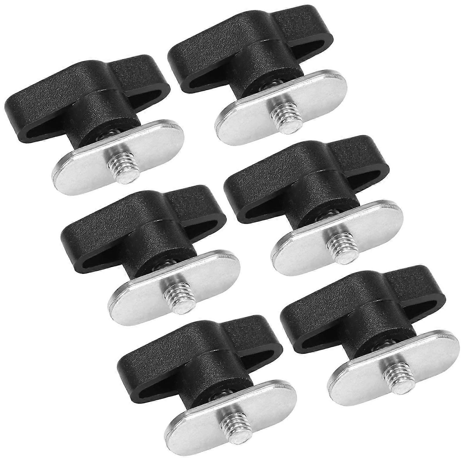 6Pcs Boats Screw Mounting Nut Kayak Screws Nut Hardware Canoes Screws with Nut for Rail Canoes Kayak Track Mounting Systems Multicolor