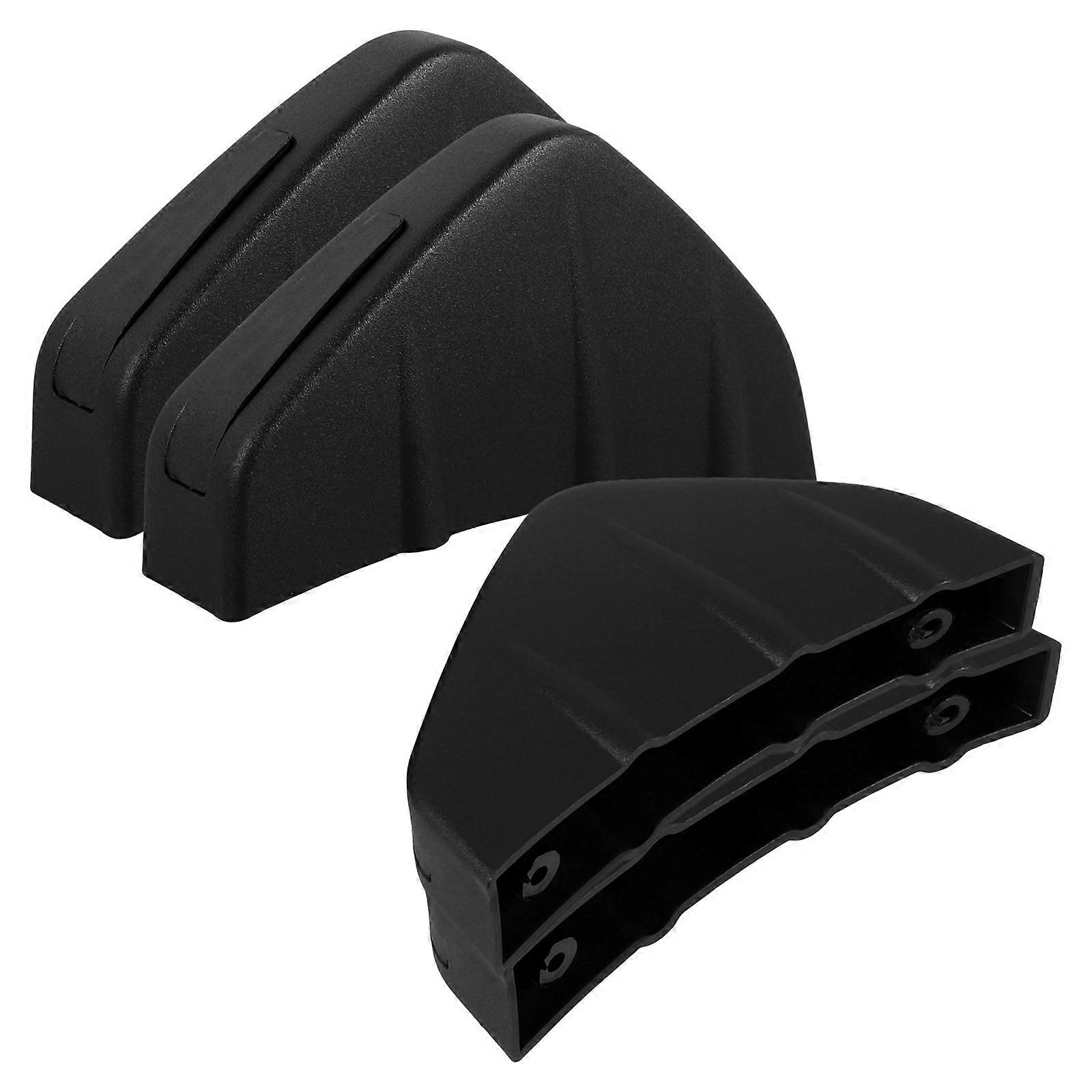 Car Rear Diffuser Rear Bumper Spoiler for Car Use 4Pcs Black PP