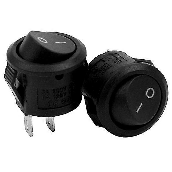 2x On/Off Self Latching Buttons Rocker Switch Toggle for Car Auto Boat black