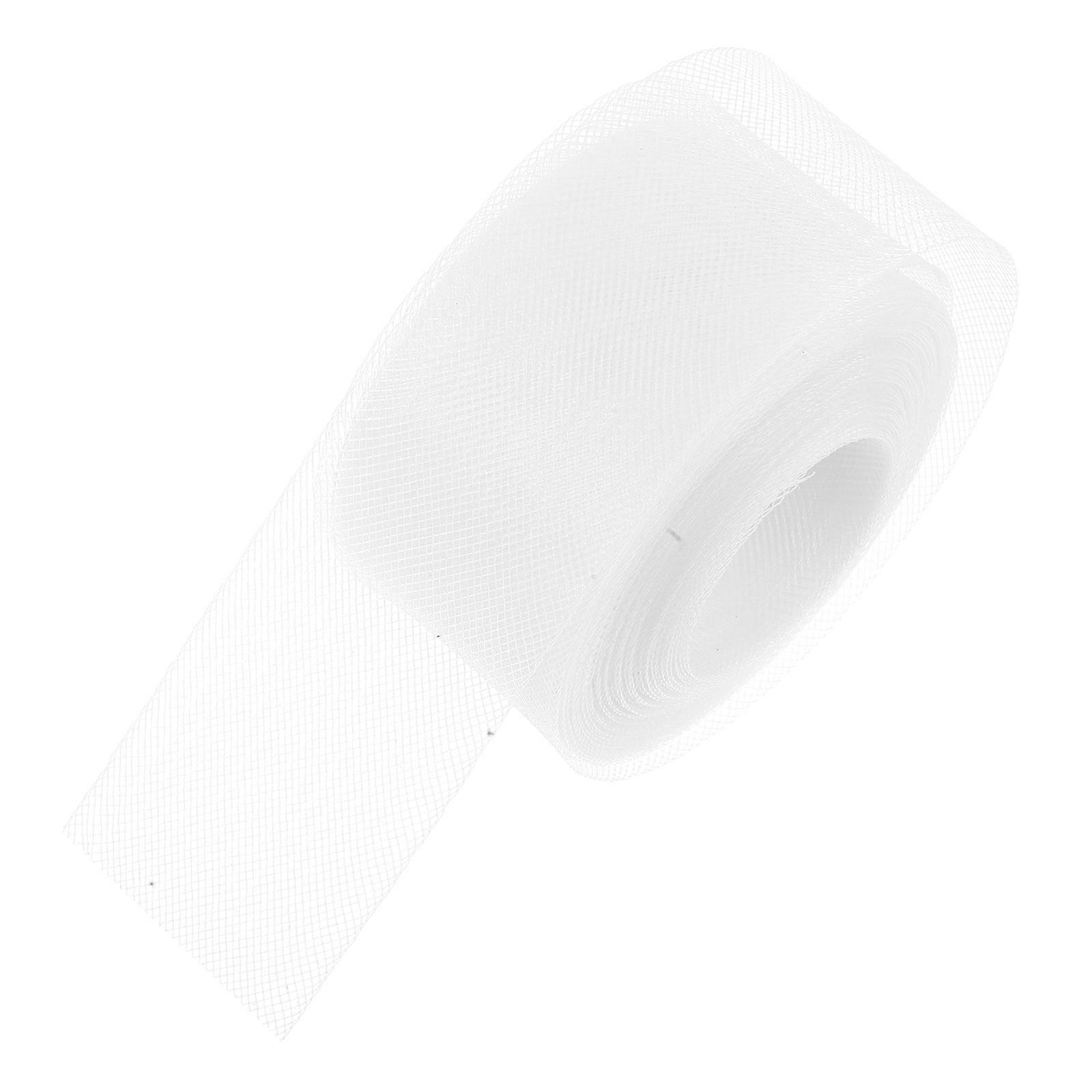 Elastic Fishbone Mesh Polyester Boning Trim for Sewing 5Cm Wide White