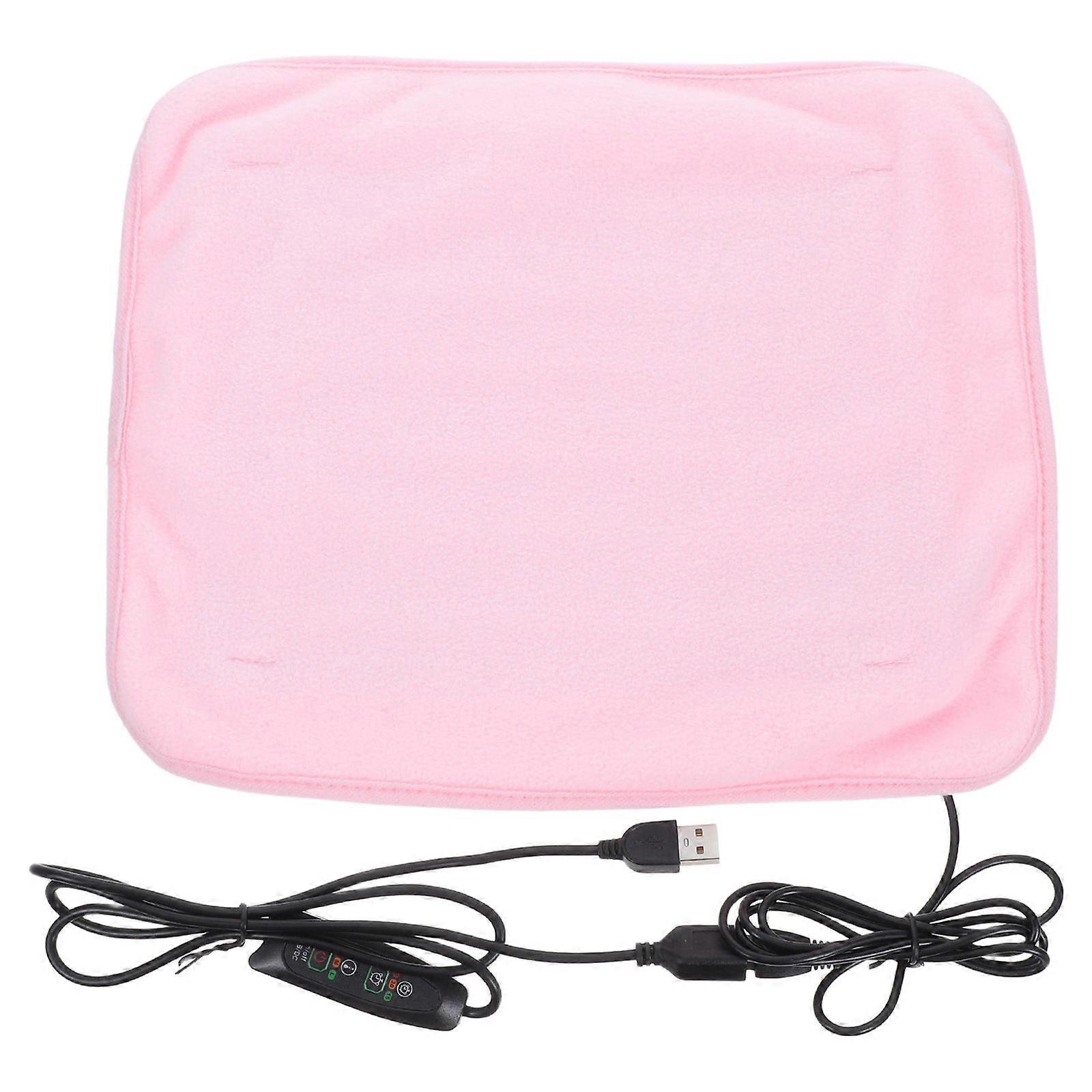 Gecko Heating Pad Pet Heating Pad Reptiles Indoor Use Pink Rectangular Usb Powered Three Temperature Settings 1Set