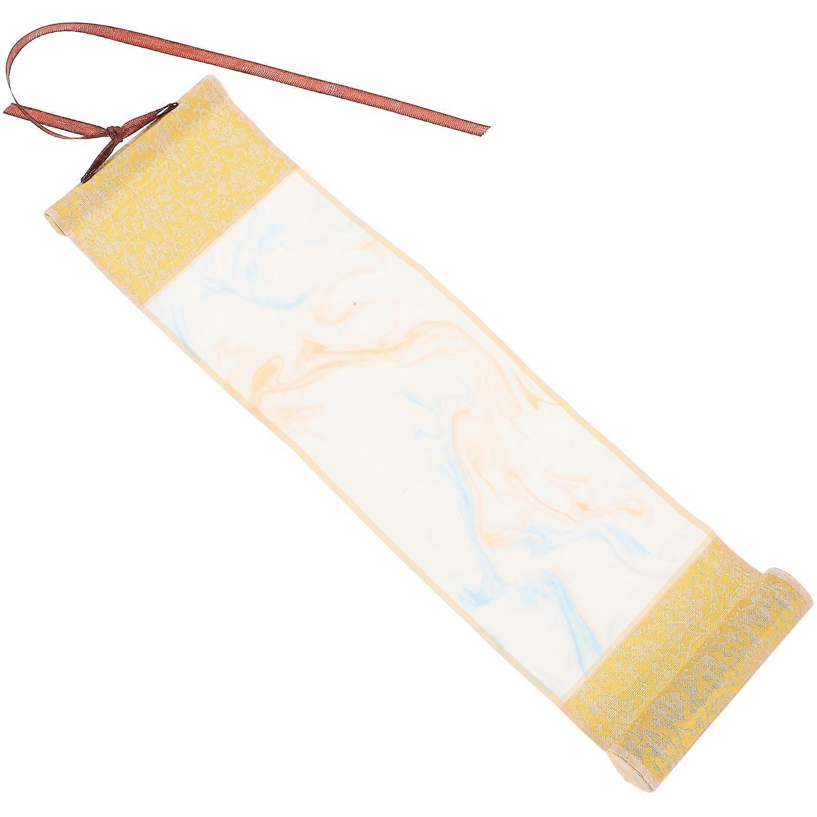 Calligraphy And Painting Blank Mounting Hanging Wall Scrolls For Art Display Semiraw Blank Surface 1Pcs