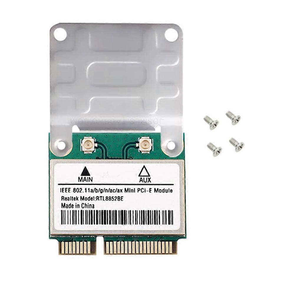 RTL8852BE WiFi 6 Network Card with Bracket BT 5.2 Mini PCI-E AX1800 Dual Band 2.4G/5GHz Adapter for Win 10/11
