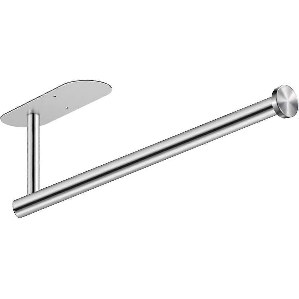 Stainless Steel Under Cabinet Paper Towel Holder with Adhesive or Screw Mount, Space Saving Kitchen and Bathroom Rack