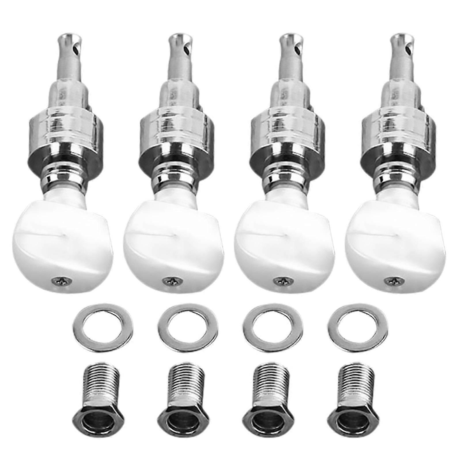 4pcs Banjo Machine Heads Tuning Pegs Tuners Keys with 4 Bushings for Banjo