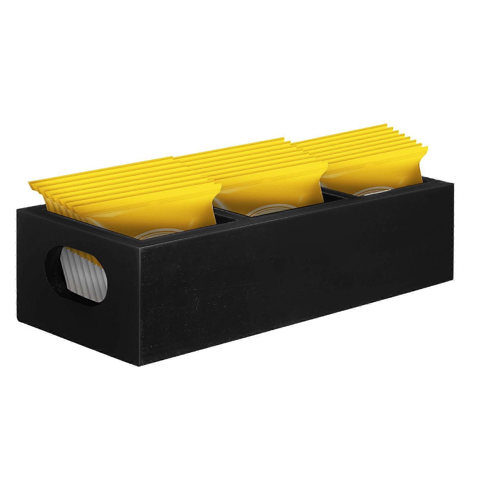 Wood Tea Box Organizer for Storage with Ample Capacity and Compartments