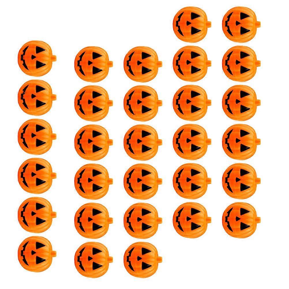 Halloween Pumpkin Candy Boxes for Storage 40Pcs Orange Plastic Candy Containers