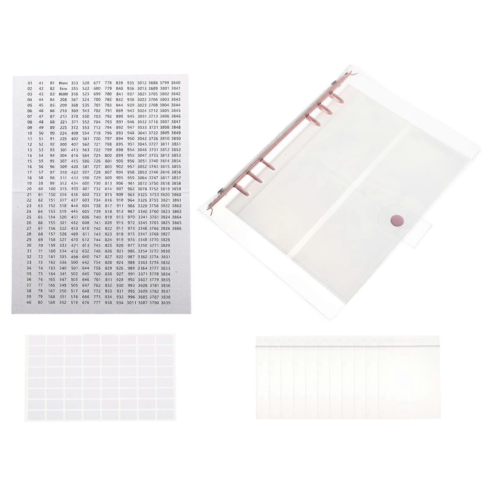 Portable Transparent Diamond Storage Book For Nail Supplies And Bead Sorting With Rectangular Shape 5 Sets