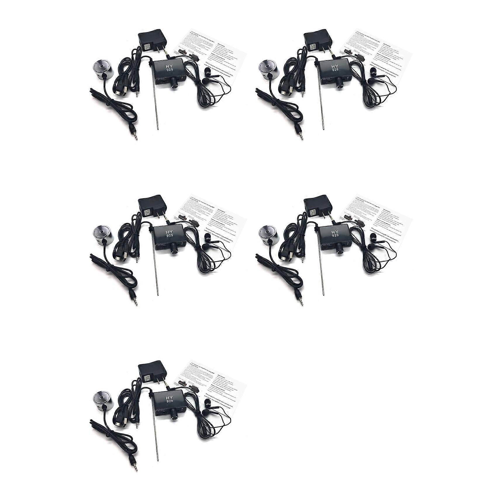 5X Water Pipe Leak Detector Sensor Pipe Leakage Monitor Tester Kit with Dual Probes Earphone Pipeline Locator US