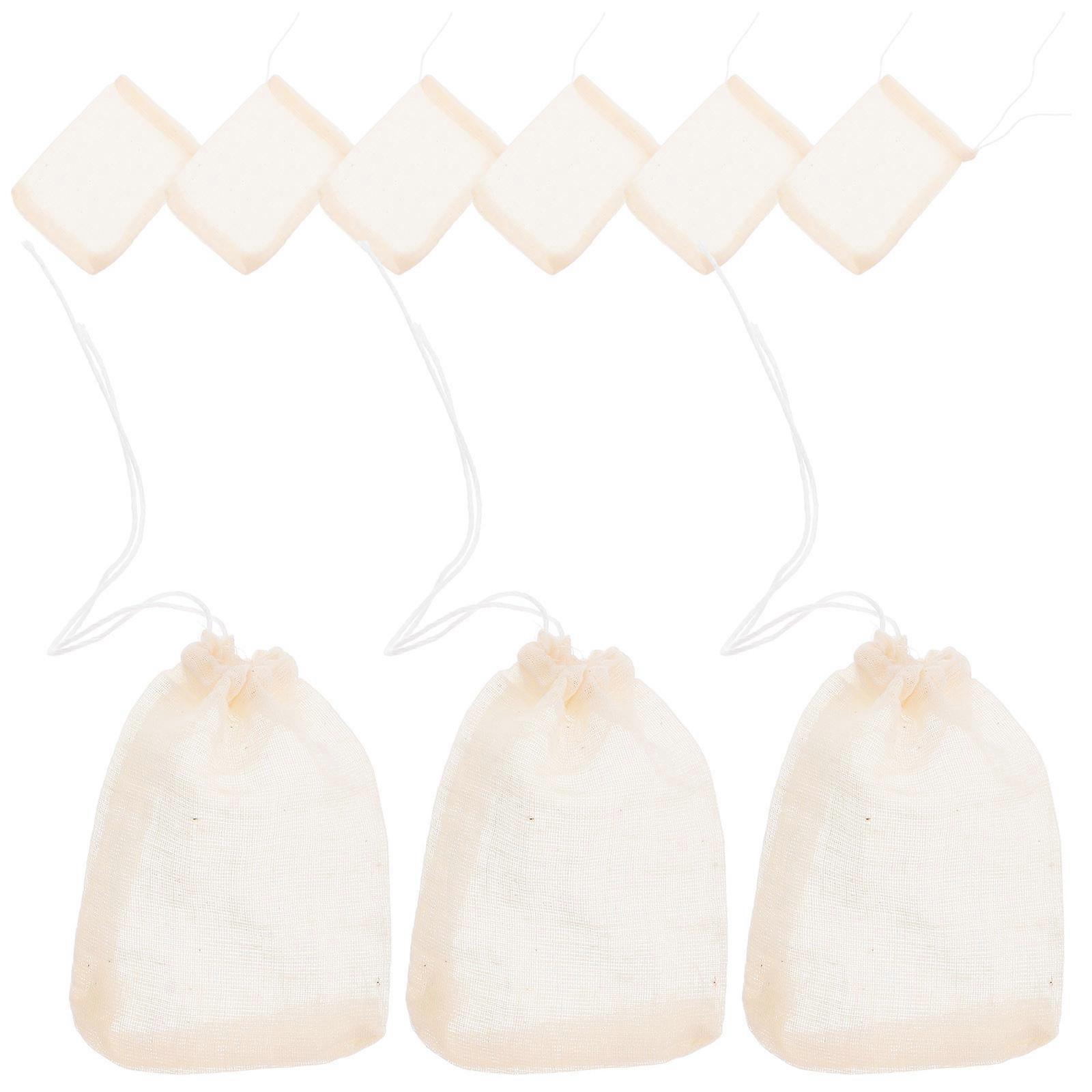 Empty Sachet Bags Drawstring Closure Filtration Straining For Loose Tea 50Pcs