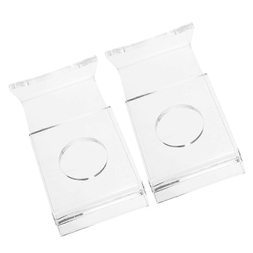 Table Tennis Racket Base for Display 2Pcs Clear Acrylic Paddle Holder Stand