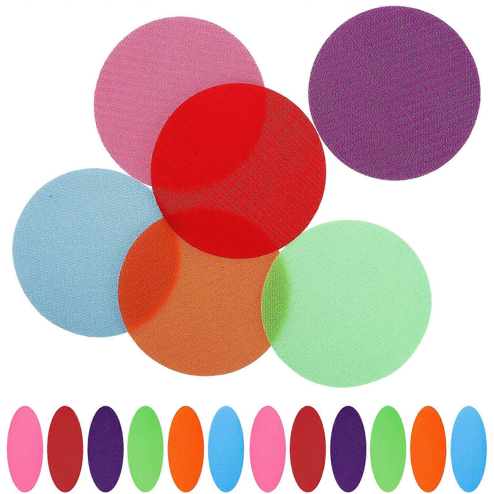 Children's Game Carpet Spots for Preschool Use 24Pcs Colorful Hook and Loop Markers