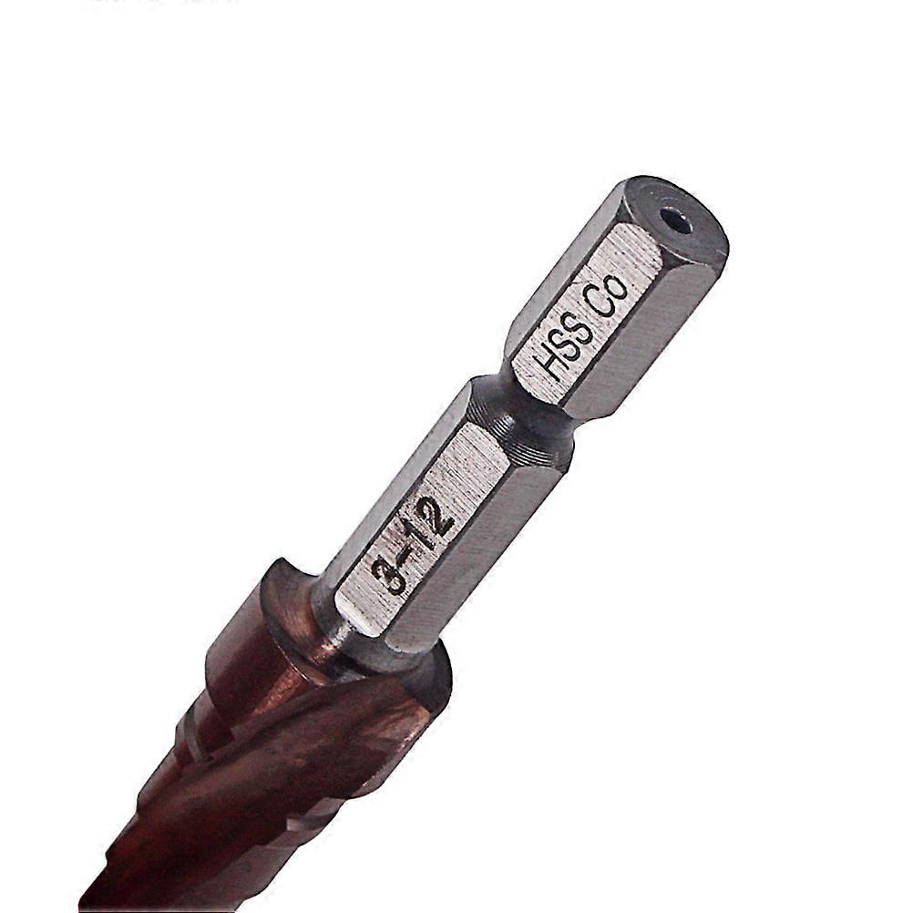 Button Hole Drilling Guitar Tool with Drill Bit for 3-12mm Holes Silver