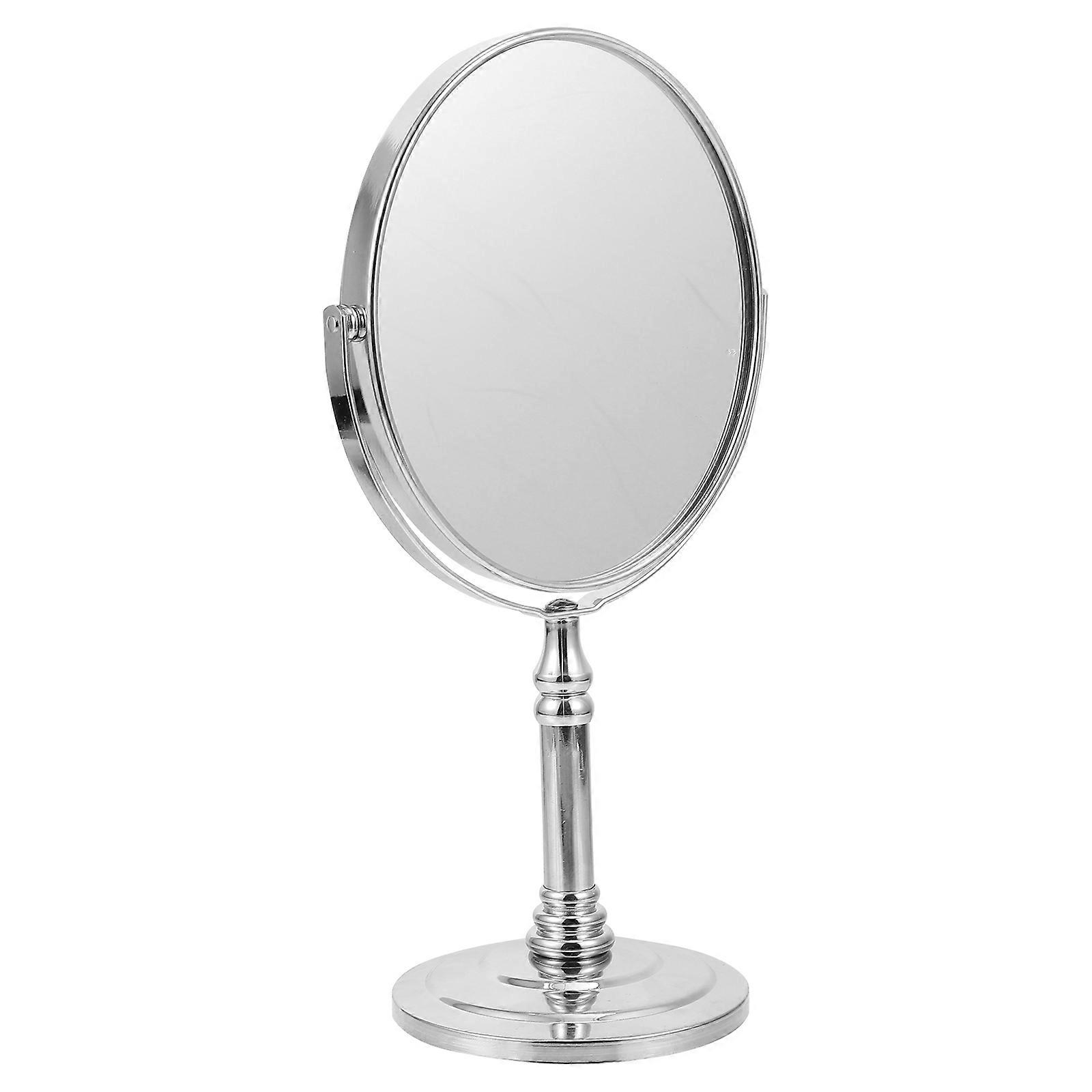 Home Use Tabletop Mirror Metal Makeup Mirror Double-Sided 2Pcs