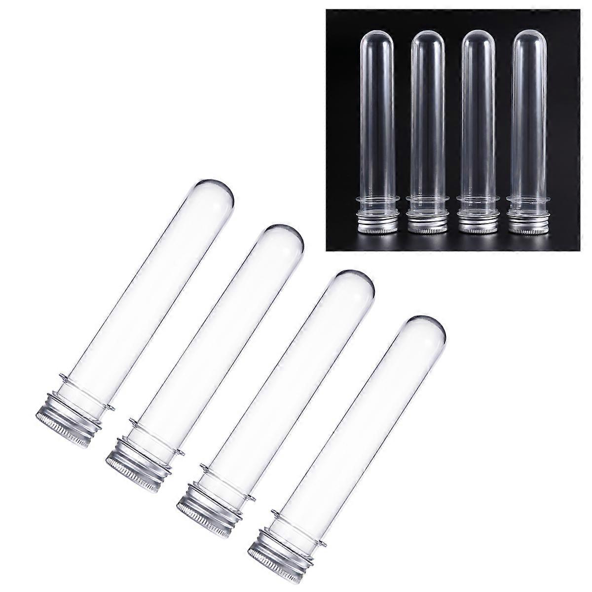 Test Tubes Plastic Clear Bottles with Caps for Multi-Function 6Pcs