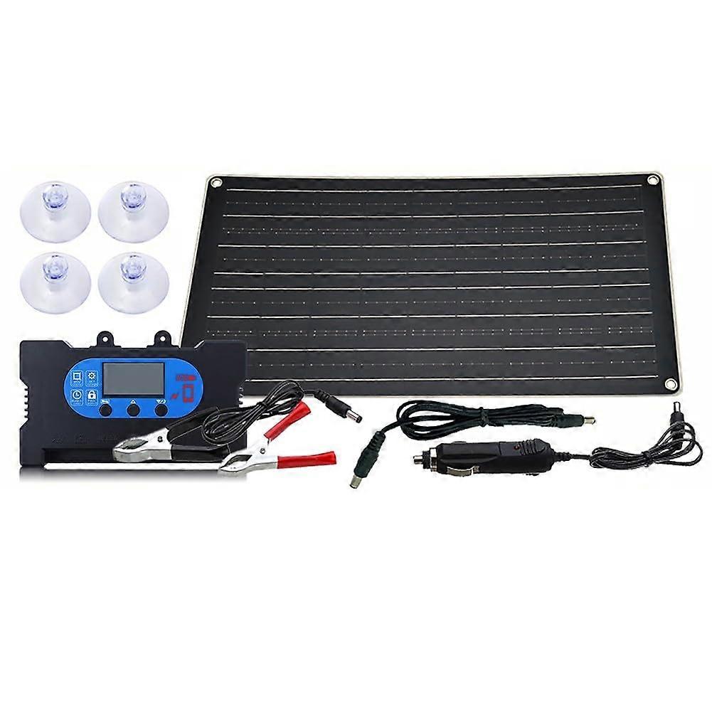 40W Monocrystalline Solar Panel Kit with Controller for Fast Charging RV Camping and OffGrid Travel