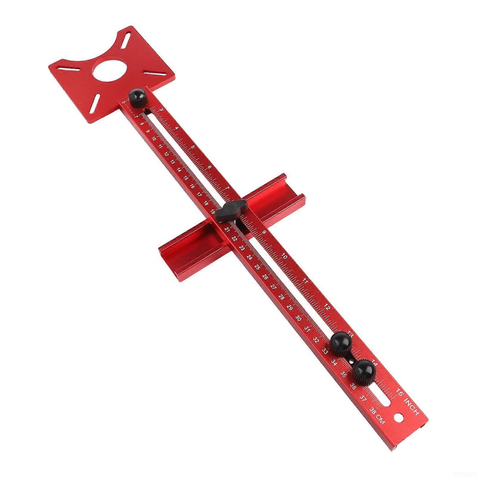 Cabinet Hardware Jig Adjustable Aluminum 4in1 with Automatic Center Punch for Precision Woodworking