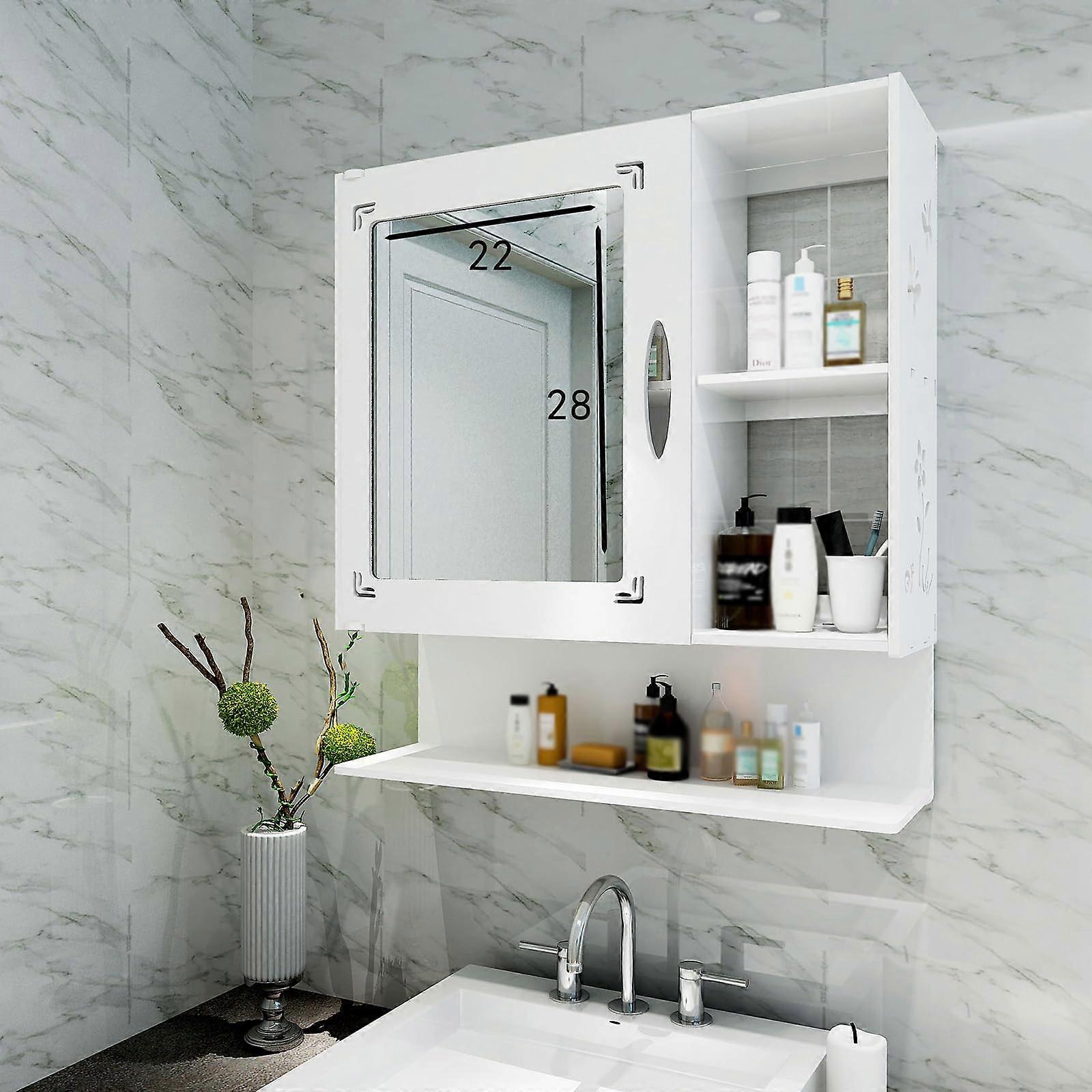 Modern Bathroom Mirror Cabinet with Storage, SpaceSaving Wall Mounted Design, Large Capacity