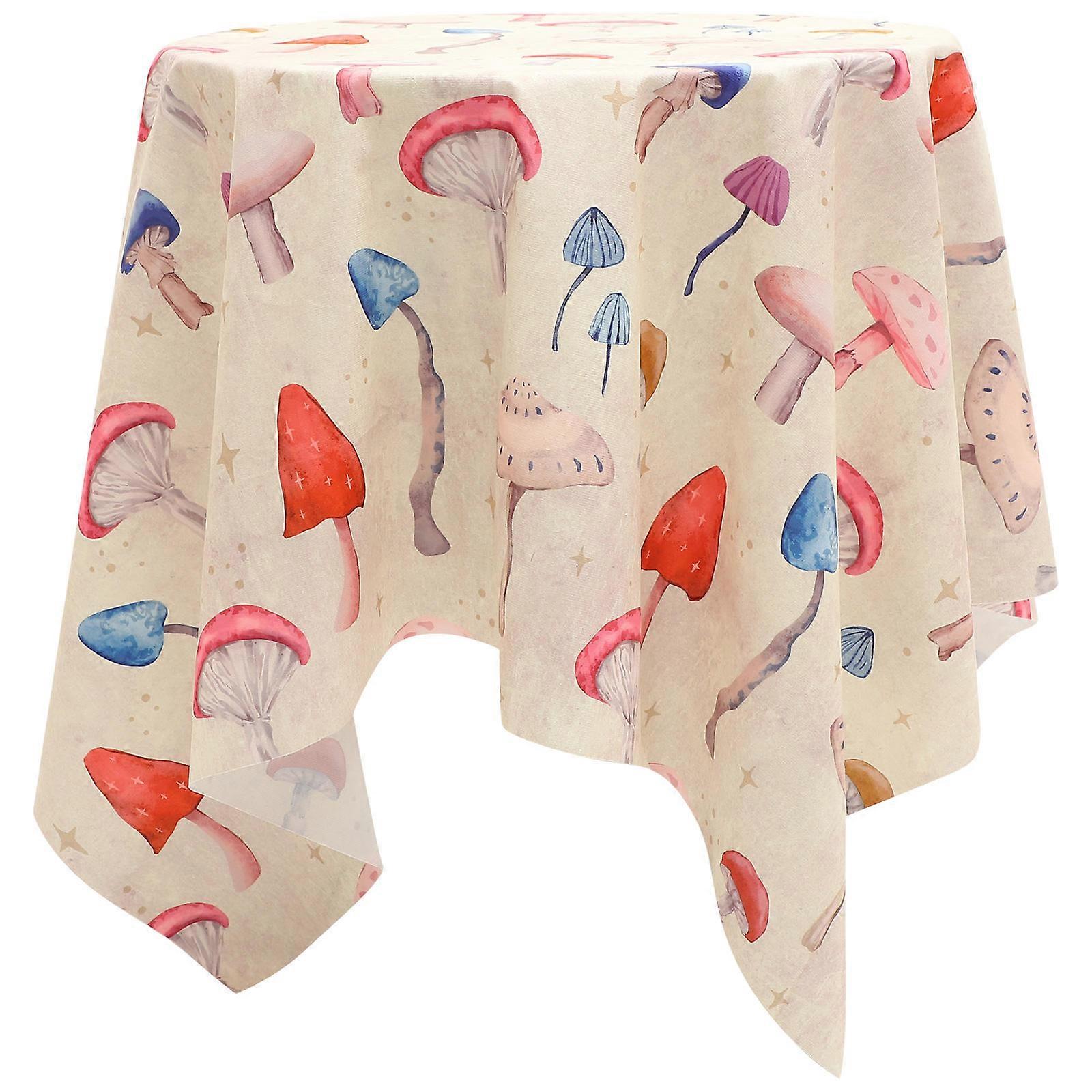 Mushroom Table Cover Decorative Tablecloth for Party Use 5Pcs