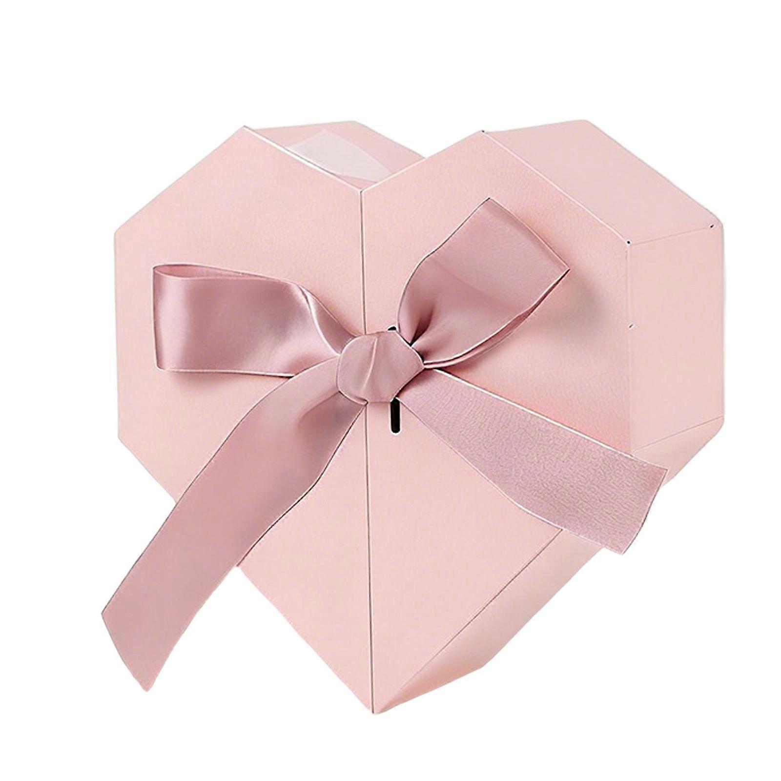 Paper Money Surprise Container for Birthday Gift Presentations Decorative Heart Shape Pull String Cash Box Multicolor