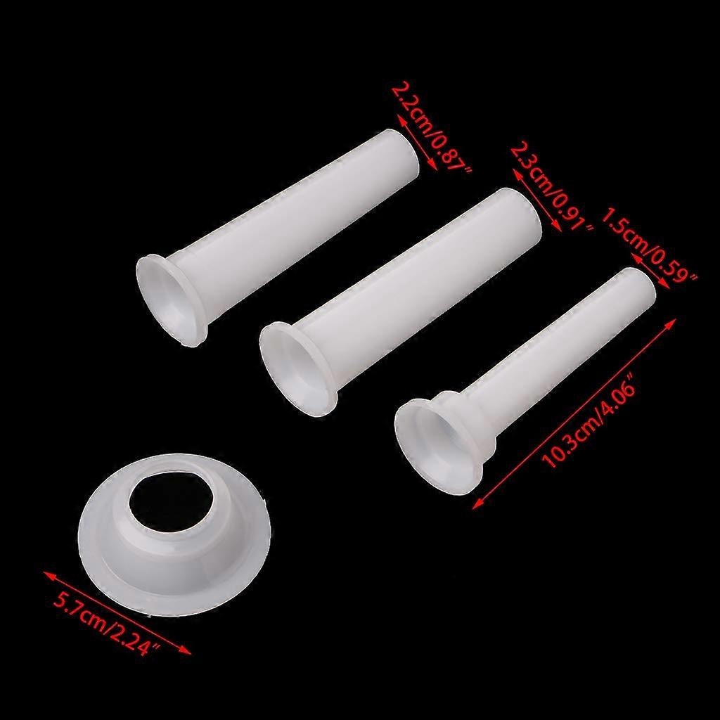 3 Pcs Universal Plastic Sausage Stuffer Tube Set for Meat Grinder Sausage Maker with Multiple Sizes