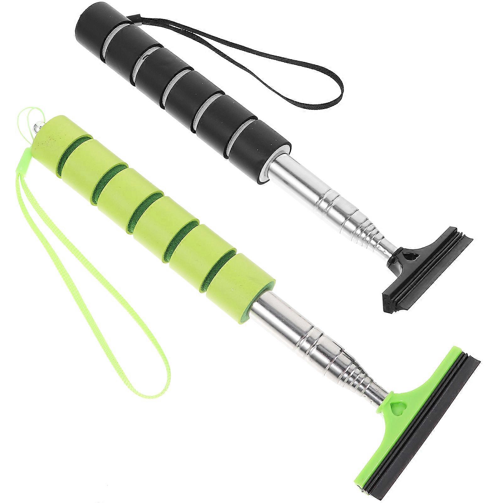 Car Rearview Mirror Squeegee Rain Wiper for Cleaning 2Pcs Retractable Tool