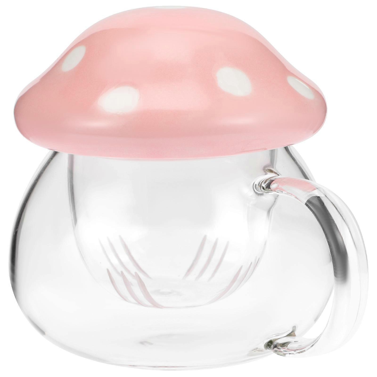 Adorable Design Tea Steeper Mug Mushroom Shape For Home Use 300ml Capacity Functionality 1 Set