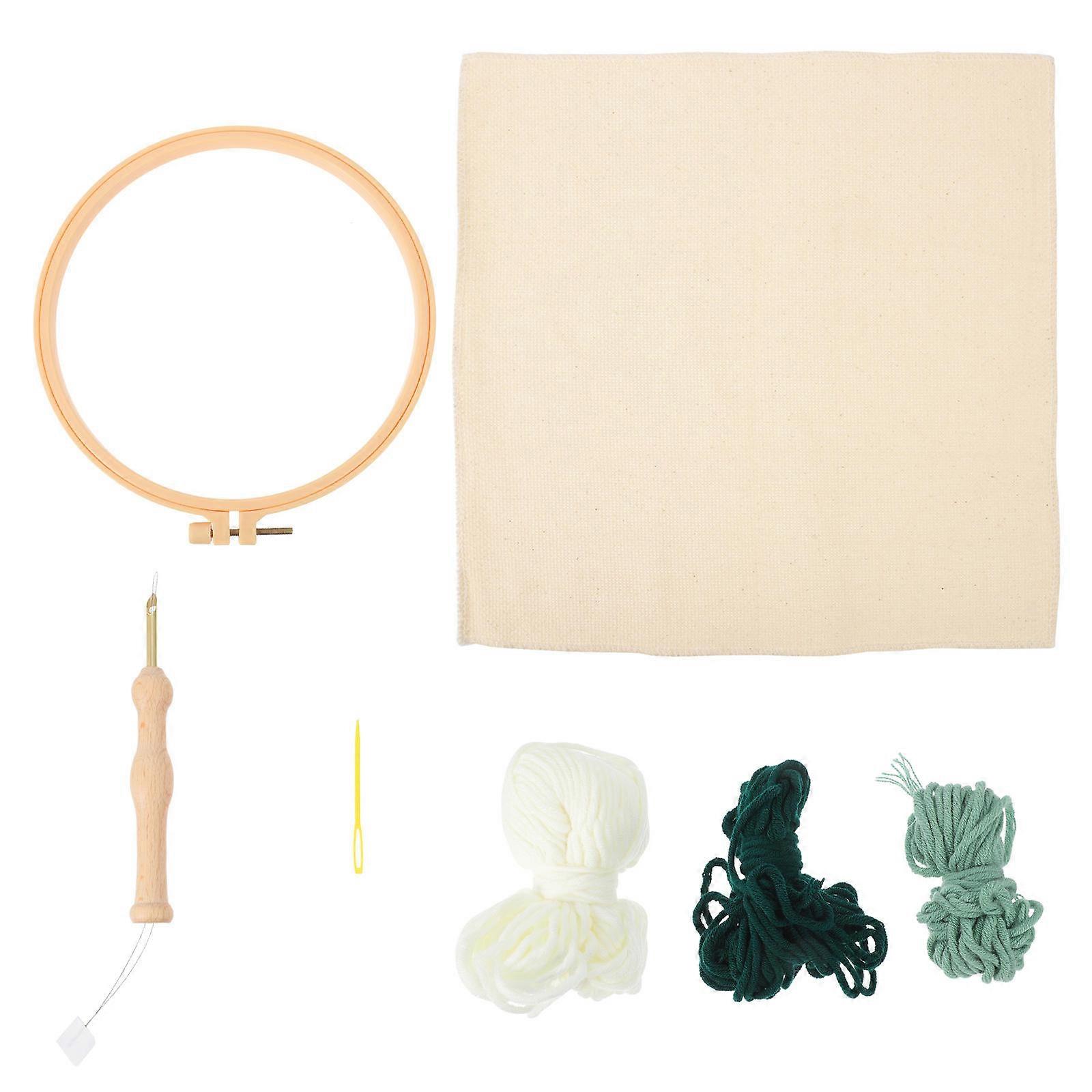 Embroidery Kit Punch Needle Tools for DIY Use 1Set with Assorted Materials