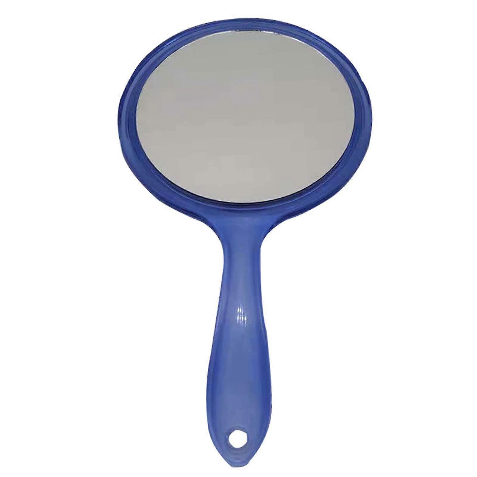 Double Sided Makeup Mirror with Ergonomic Plastic Handle for Home Tabletop Vanity