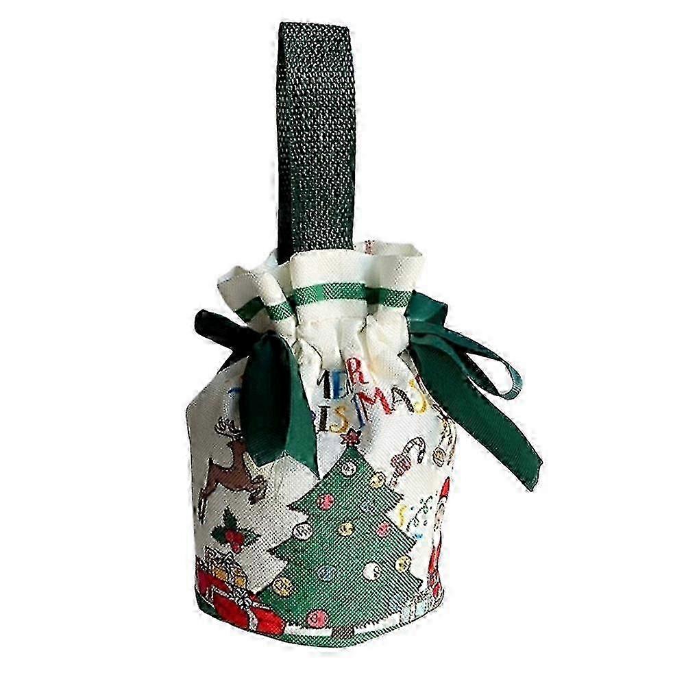 2025 Small Canvas Bag for Christmas with Drawstring Closure