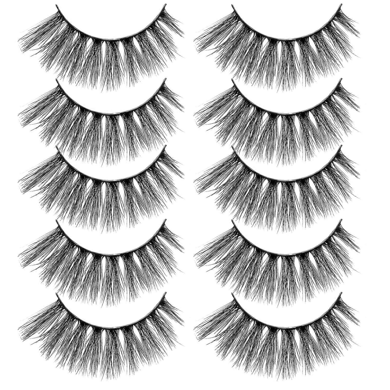 3D Artificial Eyelashes Black False Lashes for Eye Decor 5Pair