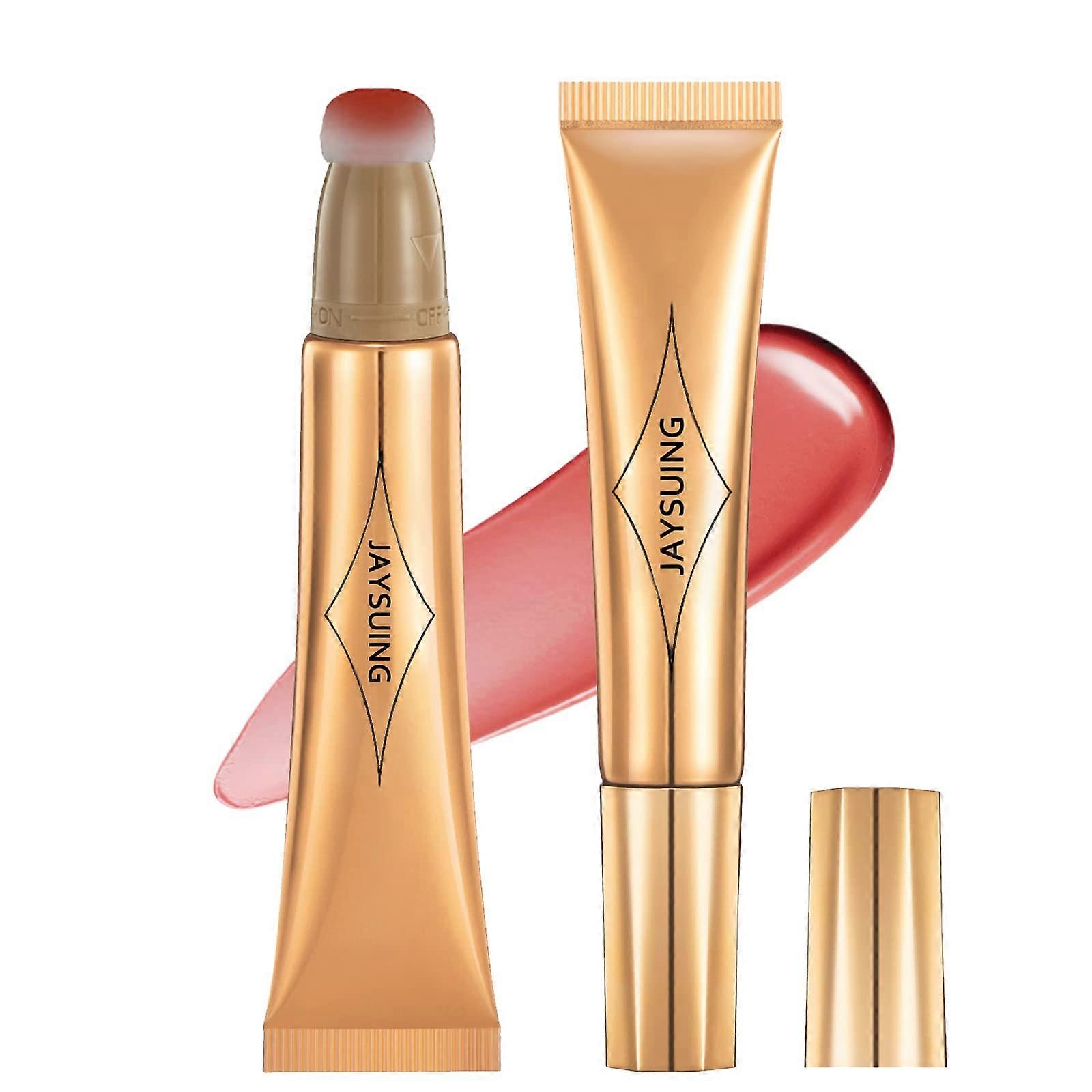 Liquid Blush with Soft Cushion Applicator, Buildable Matte Blush Stick for Cheeks and Contour