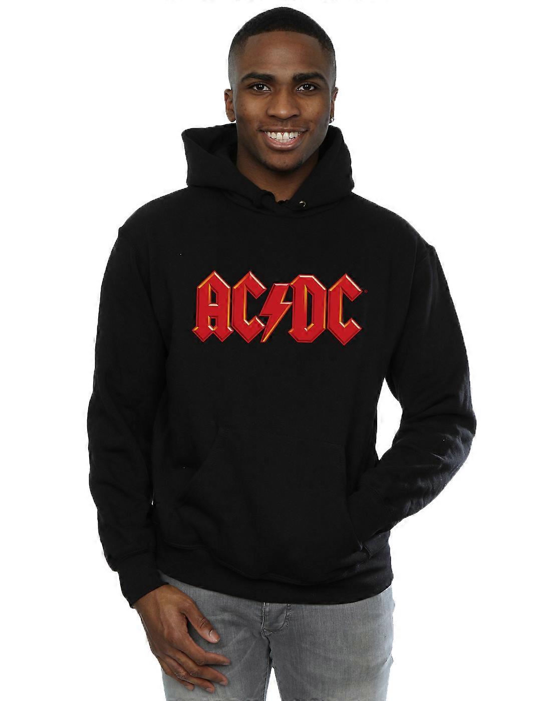 ACDC Hombres's sudadera con capucha con logotipo rojo
