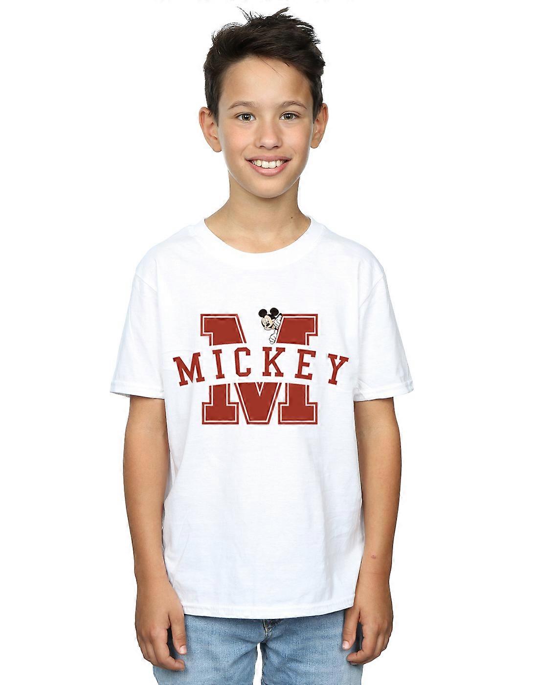 Disney Boys Mickey Mouse Letter Peak Camiseta