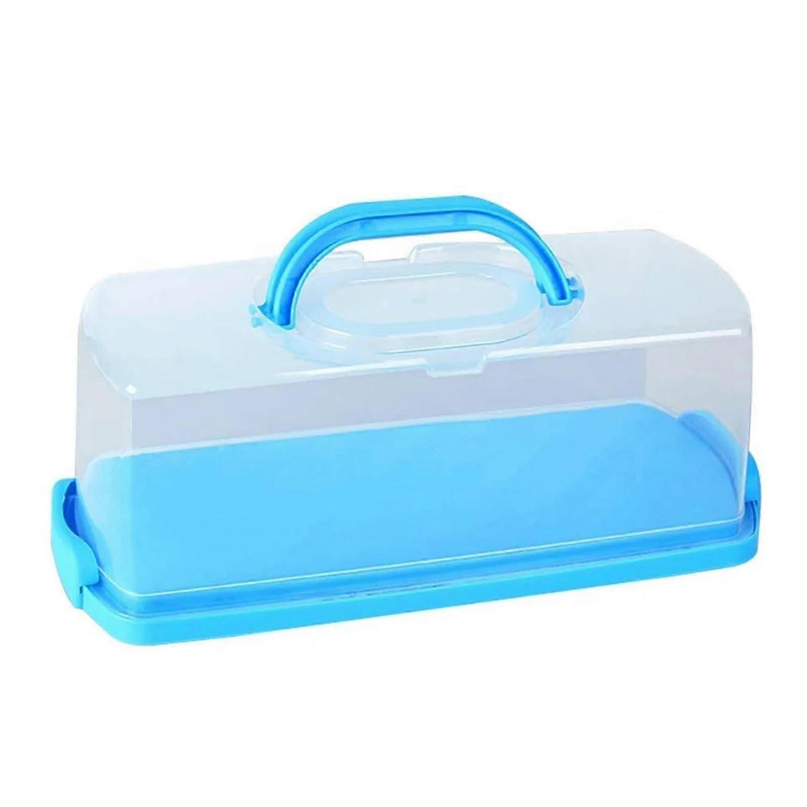 Bread Storage Container with Handle Keeps Bread Fresh Plastic Rectangular Loaf Cake Storage Box