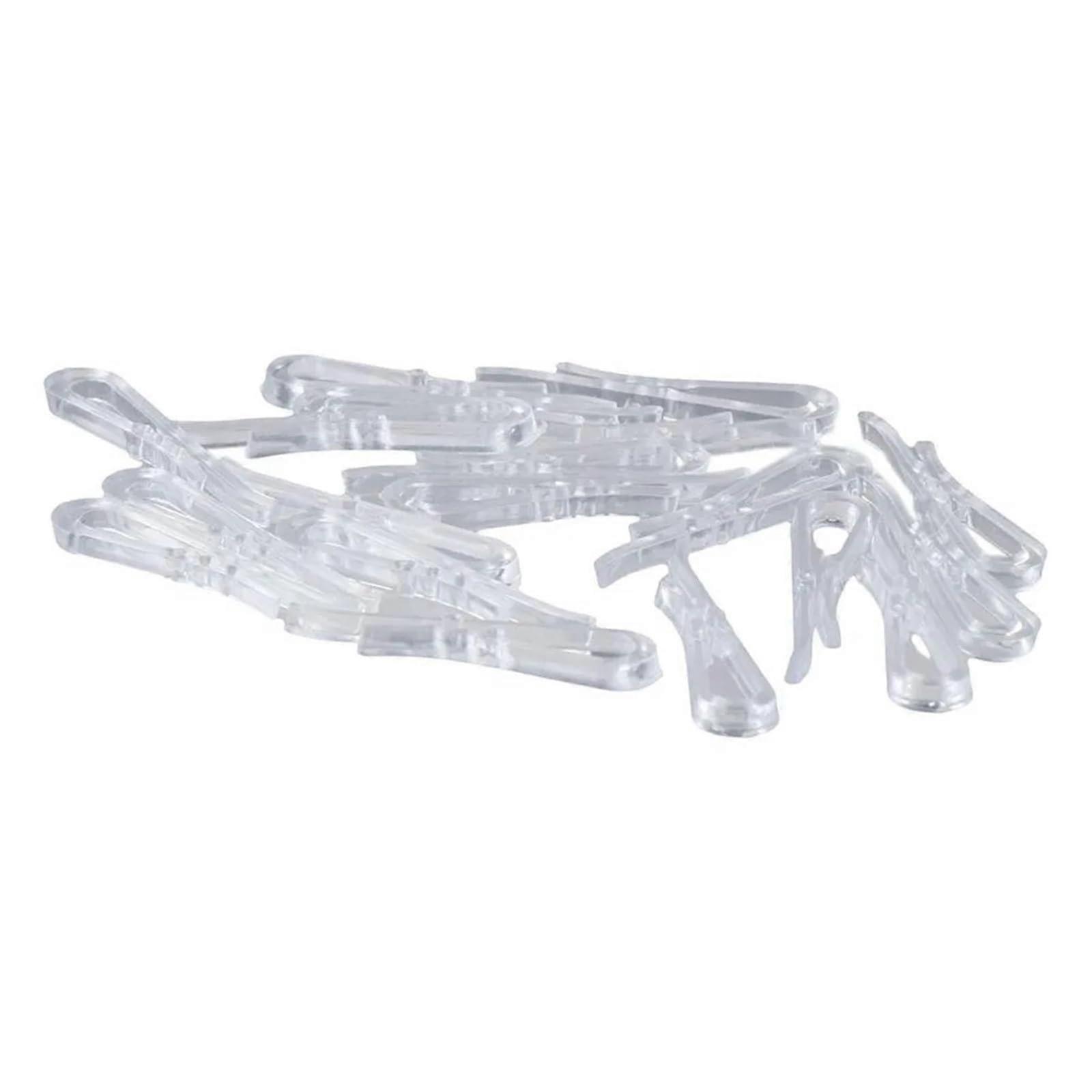 Plastic Alligator Clips 1200pcs Transparent 1.5' with Teeth for Fabric Hold and Circuit Testing