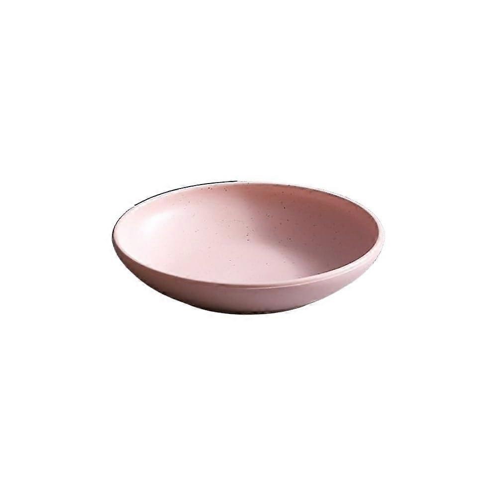 Round Ceramic Sauce Dish with Flavor Separation, Stackable Mini Serving Bowl Pink