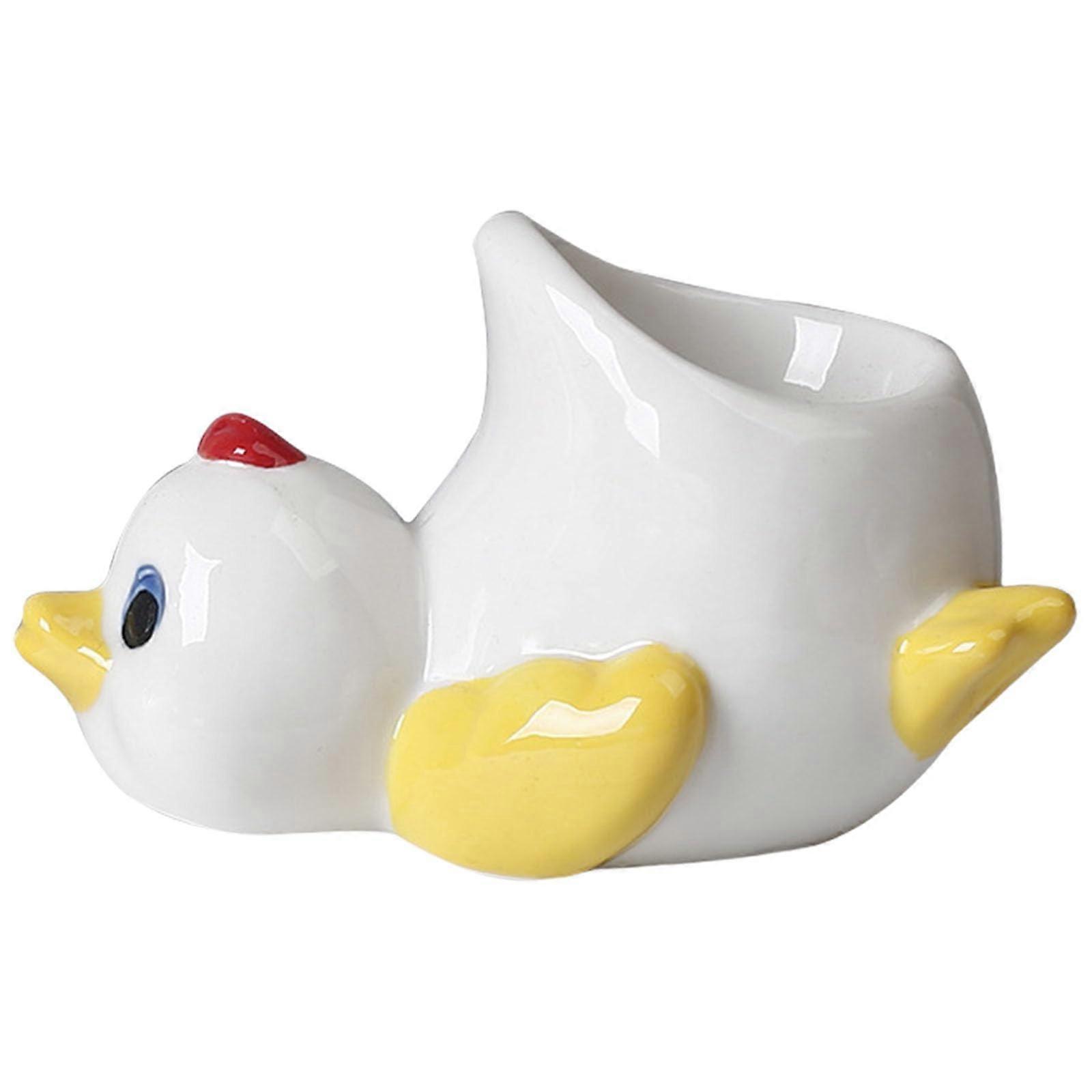 Ceramic Egg Holder Chicken Design Vintage Porcelain Egg Cup for Breakfast Kitchen Decor