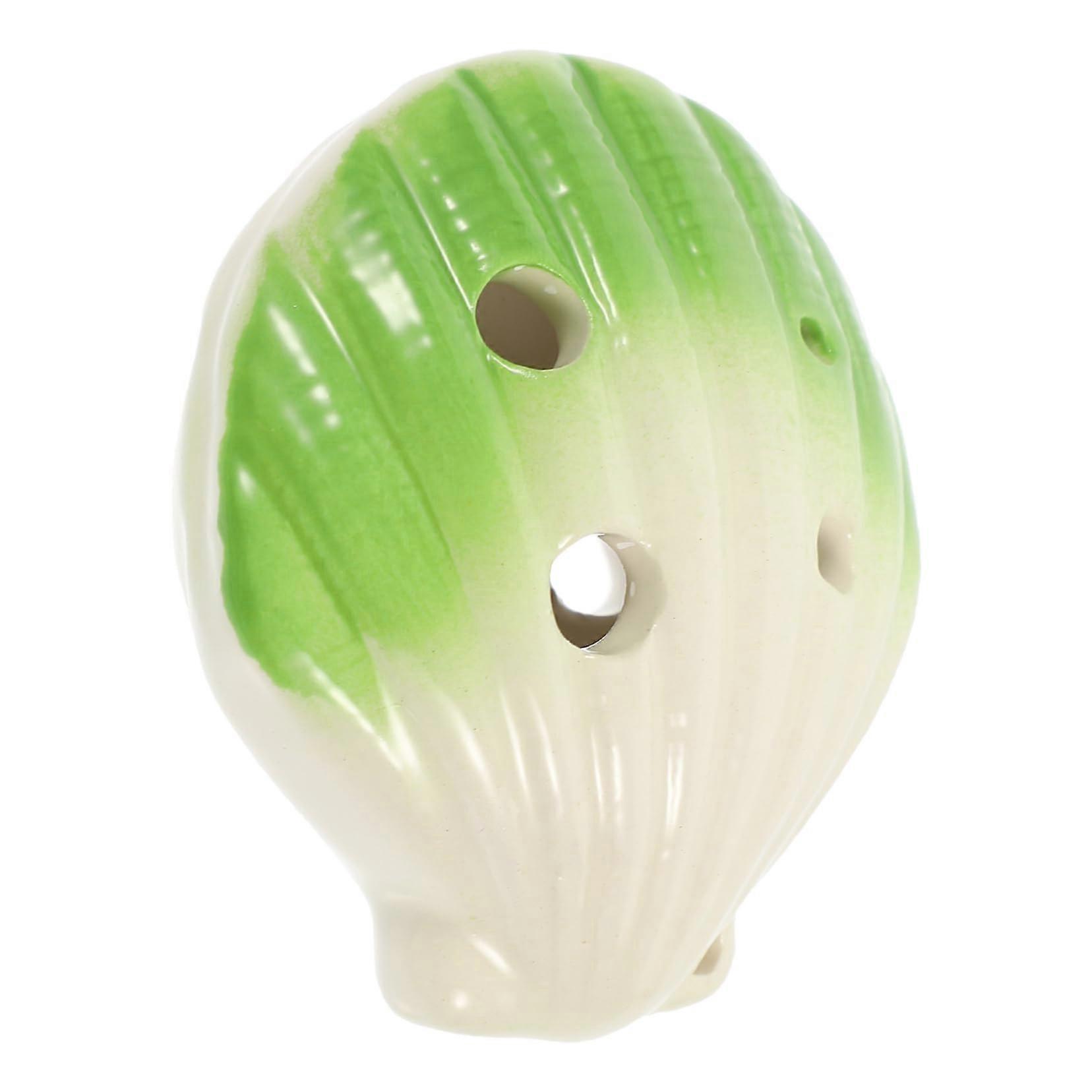 6 Hole Ceramic Ocarina Shell Shape Beginner Wind Instrument with Clear Melodious Tones