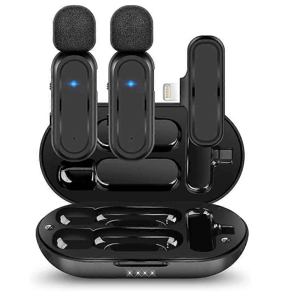 Wireless Lavalier Microphone Pack with Charging Case - Clip