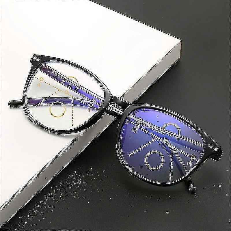 Progressive Multifocal Blue Light Blocking Reading Glasses for Women & Men