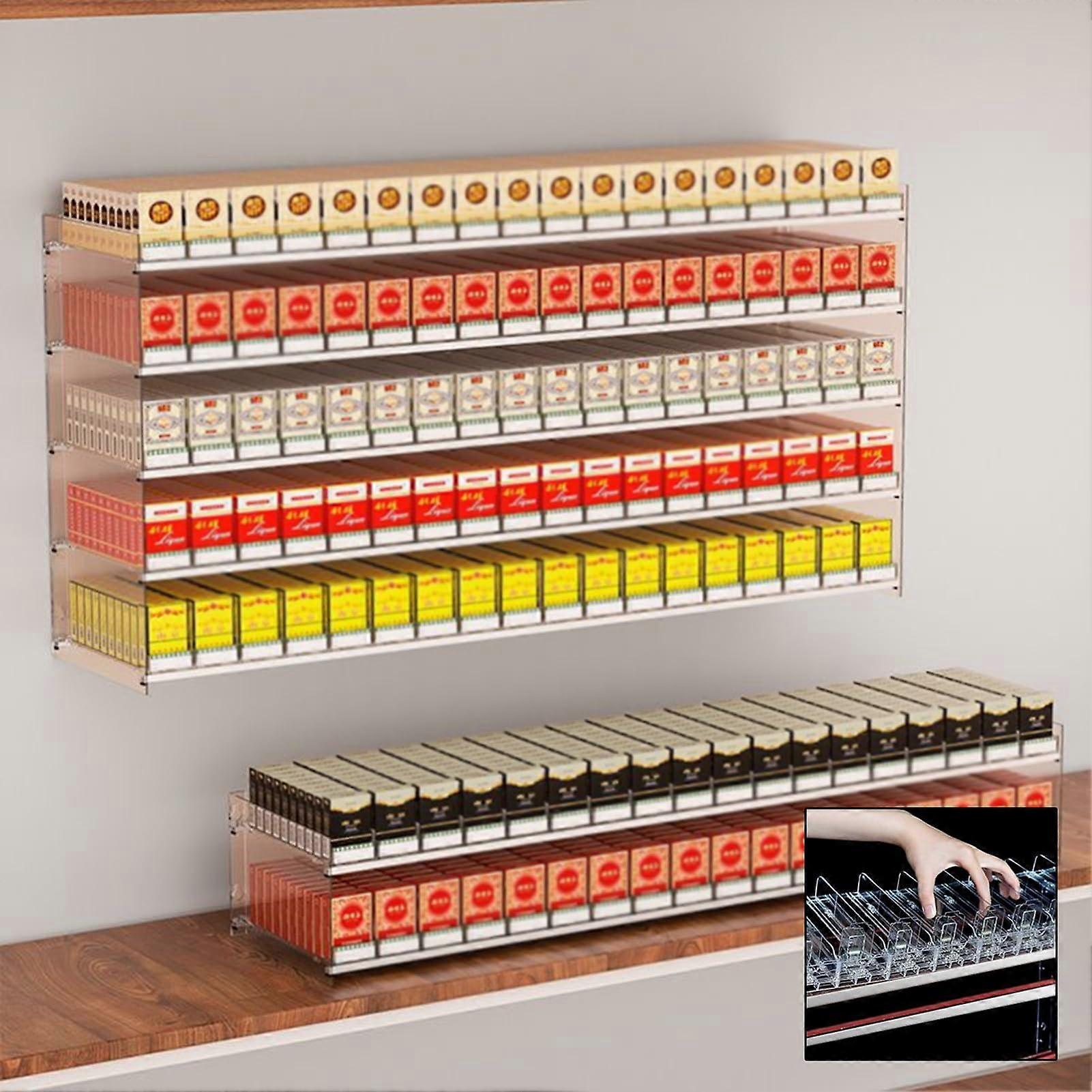 Clear Acrylic Cigarette Display Holder with SpaceSaving Vertical Design for Wall or Counter Use