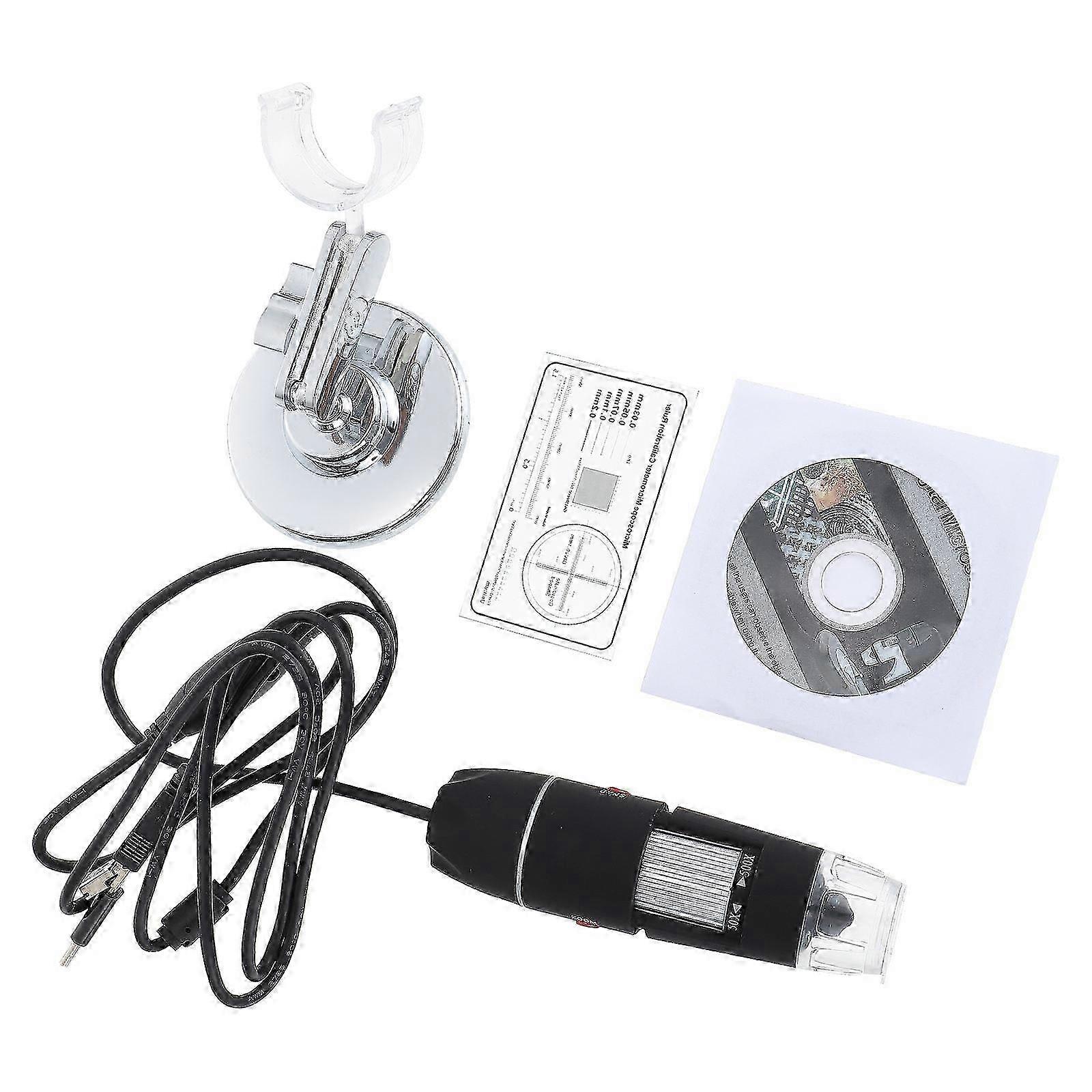 Microscope en alliage ABS argenté à luminosité réglable