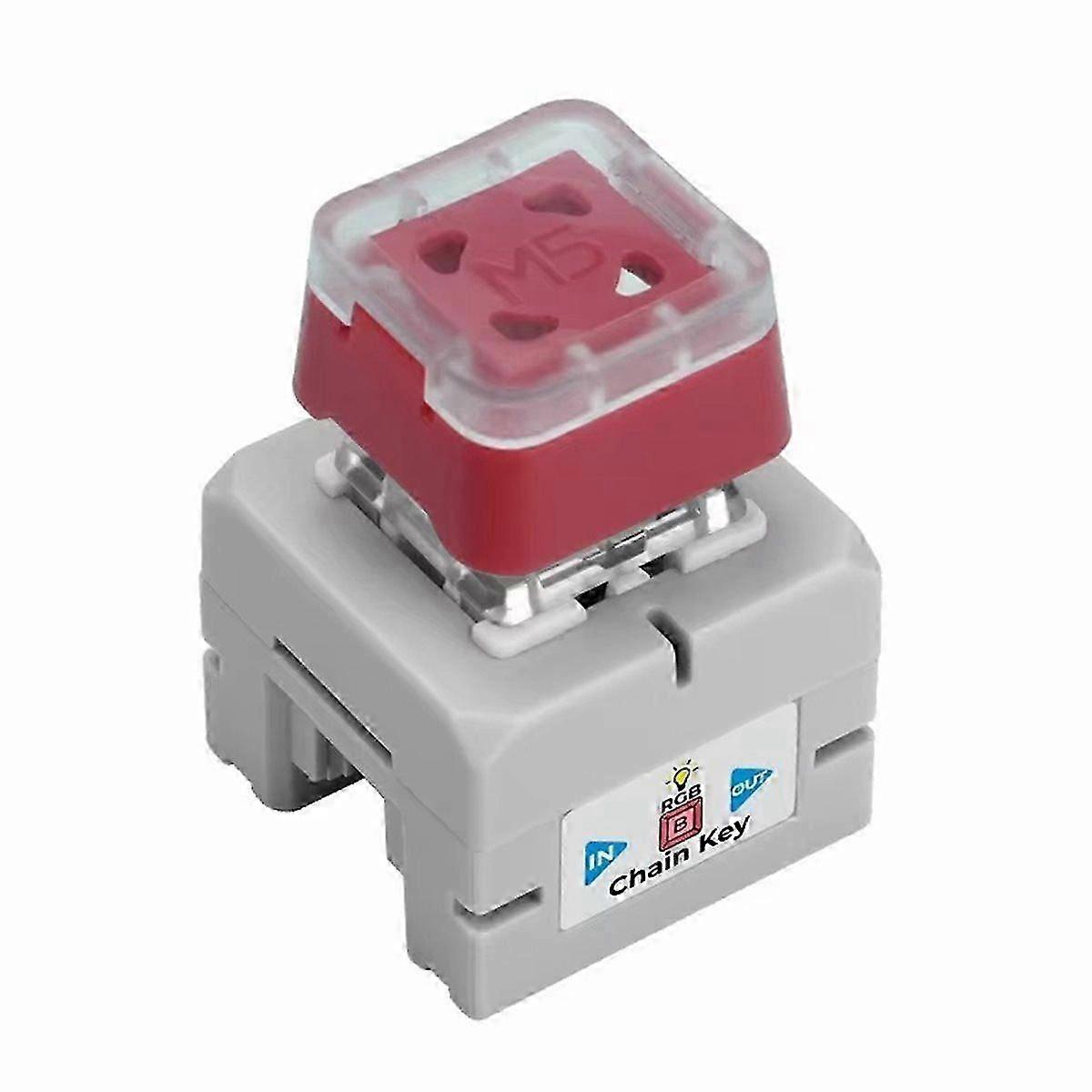 Chain Key Single-Key Input Node Integrated Programmable RGB LED, with Hot-Swappable Mechanical Keyb