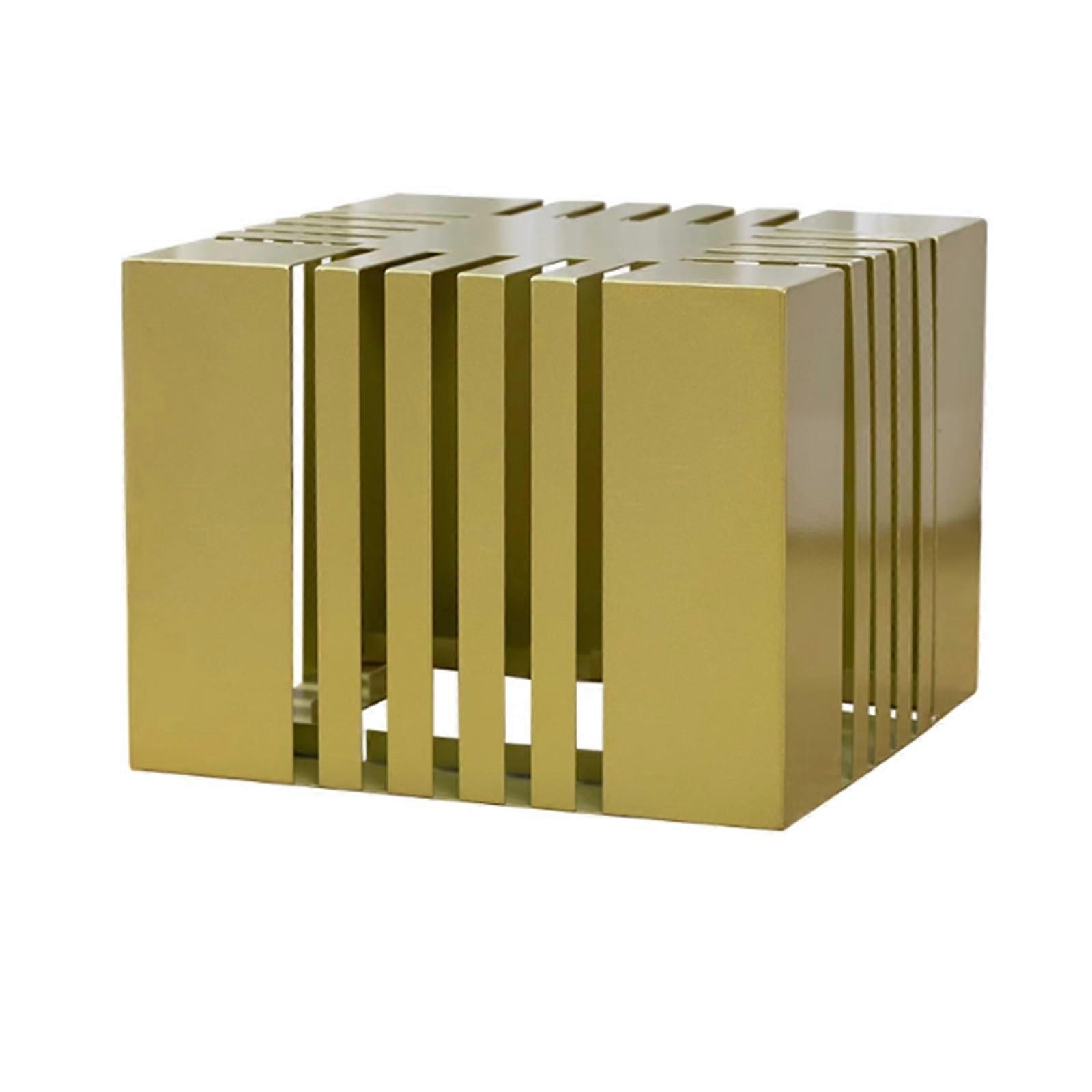 Metal Floor Tile Display Stand with 20 Slots, Vertical SpaceSaving Sample Rack, Gold Stable Design