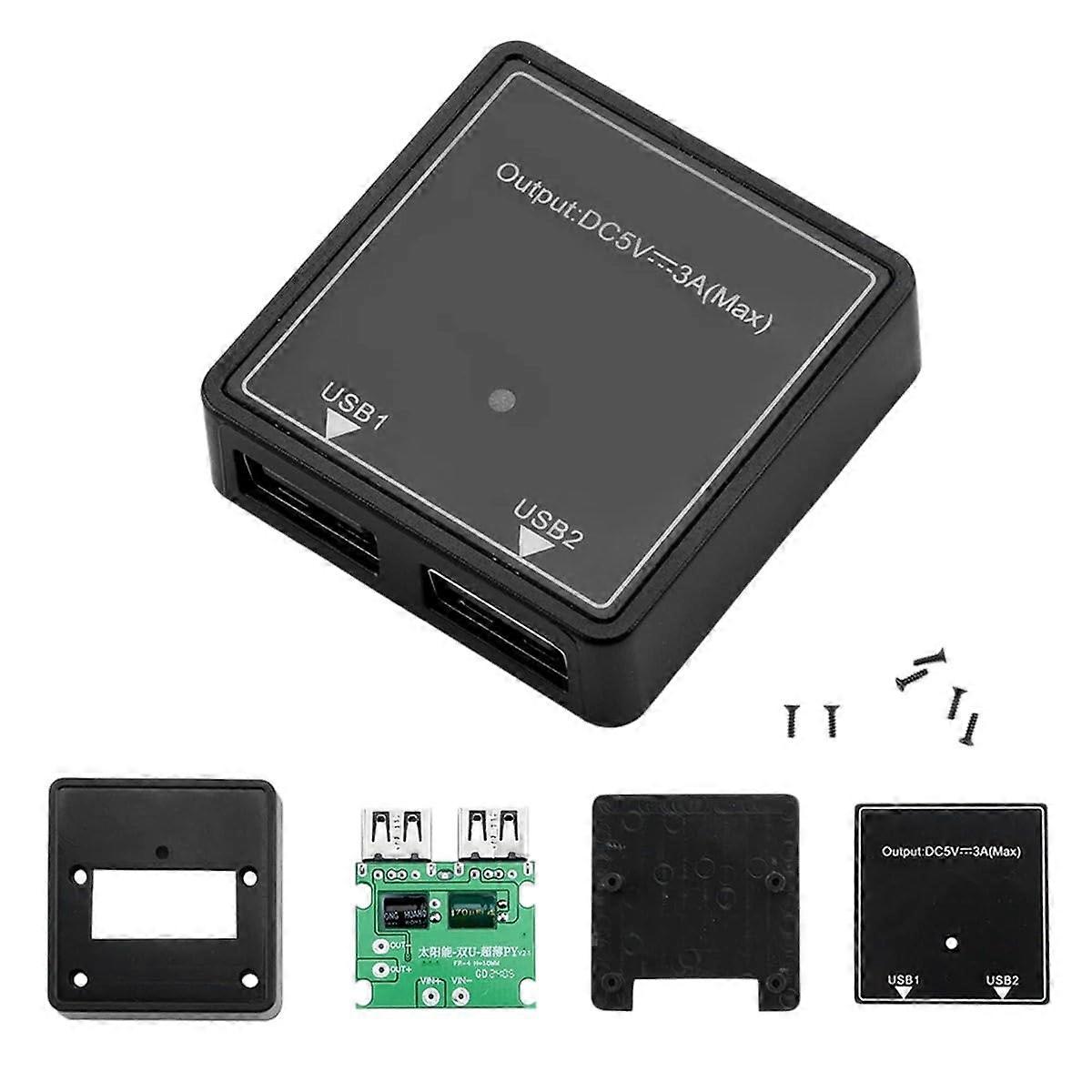 USB Voltage Regulator 5V 3A Dual USB Solar Charger with Fast Charging for Mobile Devices